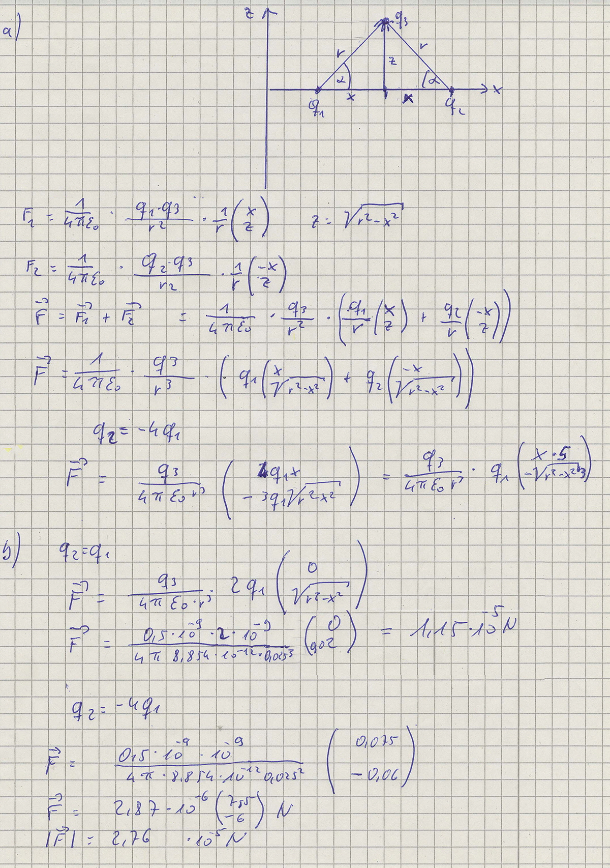 Ladung und Kraft1_L�sung